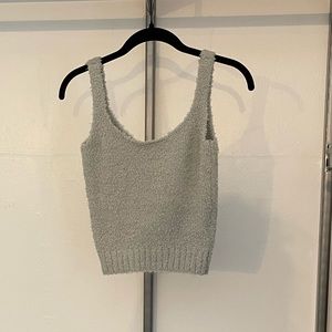 SKIMS Cozy Knit Tank in Aqua S/M